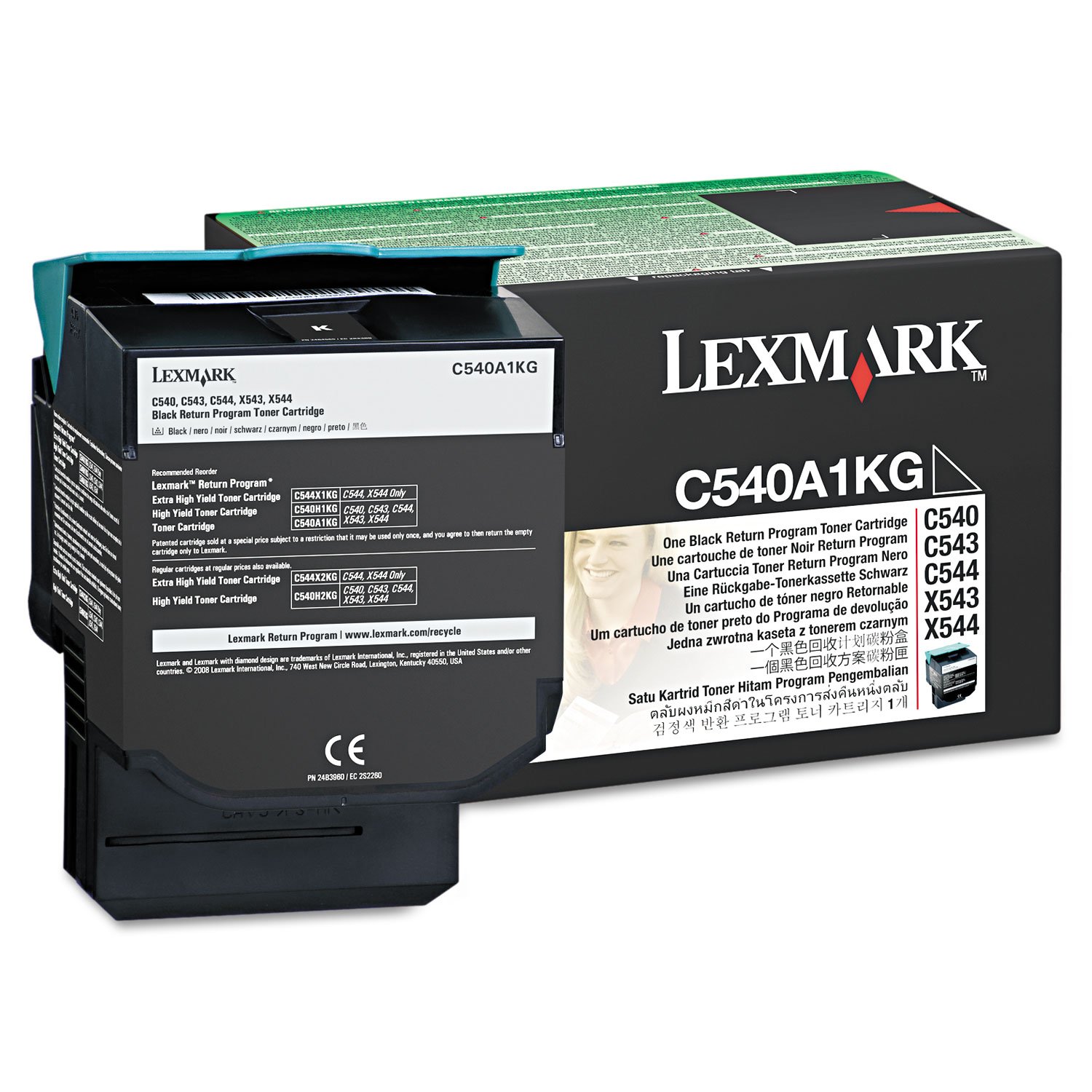 Lexmark C540n/C543dn/X543dn/C544/X544 Series Return Program Toner Cartridge - Black