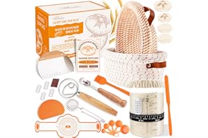 Sourdough Starter Kit, Sourdough Bread Baking Supplies, Sour Dough Starter Kits, Woven Banneton Bread Proofing Basket, Sourdo