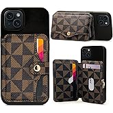 M-Plateau Card Holder for Phone, Stick On Phone Wallet With 3M Adhesive (Brown and Black)