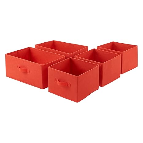 Amazonbasics Extra Wide Fabric 5 Drawer Storage Organizer