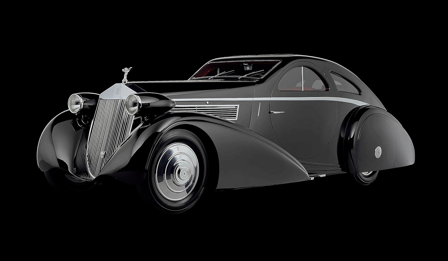 Amazon Com Rolls Royce Phantom I Jonckheere Coupe 1934 Car Print On 10 Mil Archival Satin Paper Black Front Side Studio View 16 X Posters Prints
