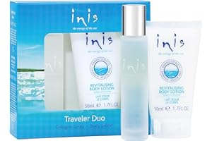 Inis the Energy of the Sea Cologne & Body Lotion Sampler Set - Travel Size Toiletries for Women and Men - Unisex Ocean Fresh Fragrance