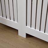 AVC Designs Extra Large Radiator Cover White Oak Modern Vertical Slats view 8
