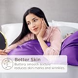 Bedsure Satin Pillowcase for Hair 2 Pack Queen Standard 50x75 cm Petunia Purple view 2