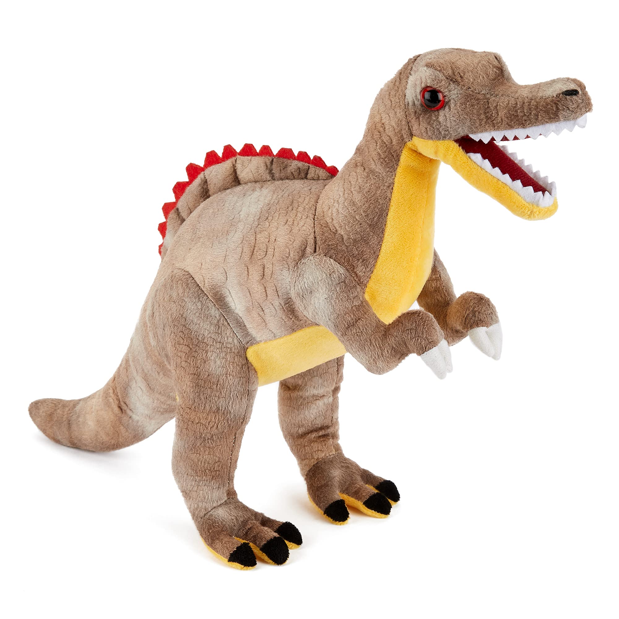 Zappi Co Plush Children's Stuffed Soft Cuddly Plush Toy-Part of Safari Animals Collection, Perfect for Kids (33cm Depth)(Spinosaurus Dinosaur)