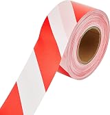 Everbuild Mammoth Polythene Barrier Tape Red-White 72mm x 500m Cordoning Off view 2