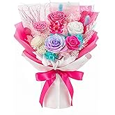 Eterfield Flowers for Delivery Prime, Valentines Day Forever Flowers Bouquet, Preserved Hotpink Roses Birthday Gifts for Her Women Wife Mom Grandma Anniversary Mother's Day Christmas