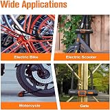 NDakter Keyless 4-Digit Bike Lock with 5FT Steel Cable Heavy Duty D Lock view 7