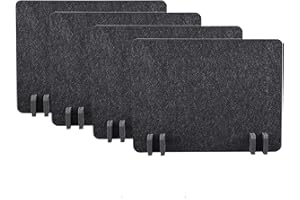 S STAND UP DESK STORE Stand Up Desk Store ReFocus Raw Noise and Distraction Reducing Freestanding Acoustic Desk Divider Mounted Privacy Panel (Anthracite Gray, 20.9" x 16", 4-Pack)