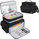 LEFOR Z Extra Large Sewing Box Double-Layer Organizer Bag Black