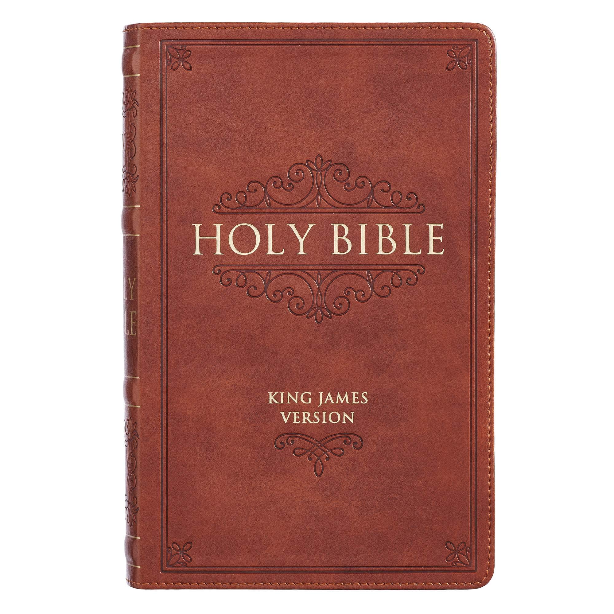 KJV Holy Bible, Giant Print Standard Size Faux Leather Red Letter Edition - Ribbon Marker, King James Version, Saddle Tan (KJV Standard GP Editions) KJV Holy Bible, Giant Print Standard Size Faux Leather Red Letter Edition - Ribbon Marker, King James Version, Saddle Tan (KJV Standard GP Editions) Imitation Leather