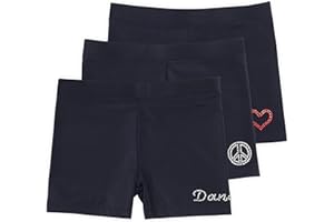 Lucky & Me | Ella Girls Dance Shorts for Gymnastics & Dancewear | Multicolor | 3-Pack