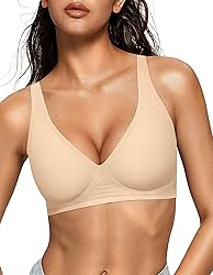 OEAK Womens Deep V Bras Comfortable Bra Support