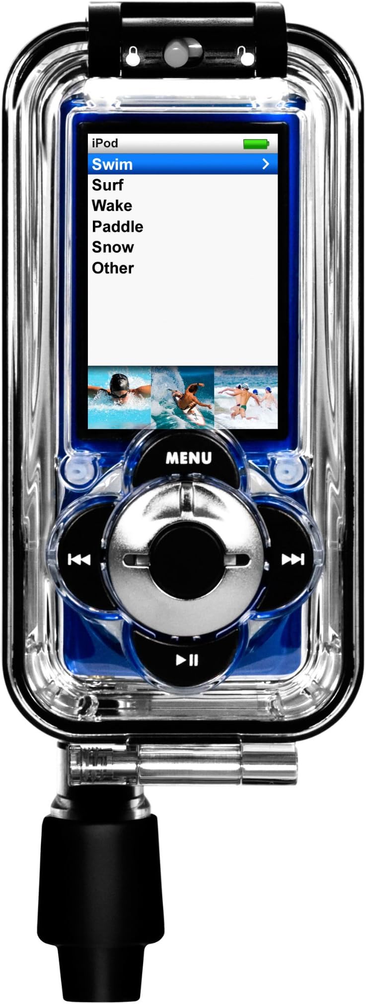 H2O Audio iN5-BK Capture Waterproof Case for iPod Nano 5th Generation - Clear
