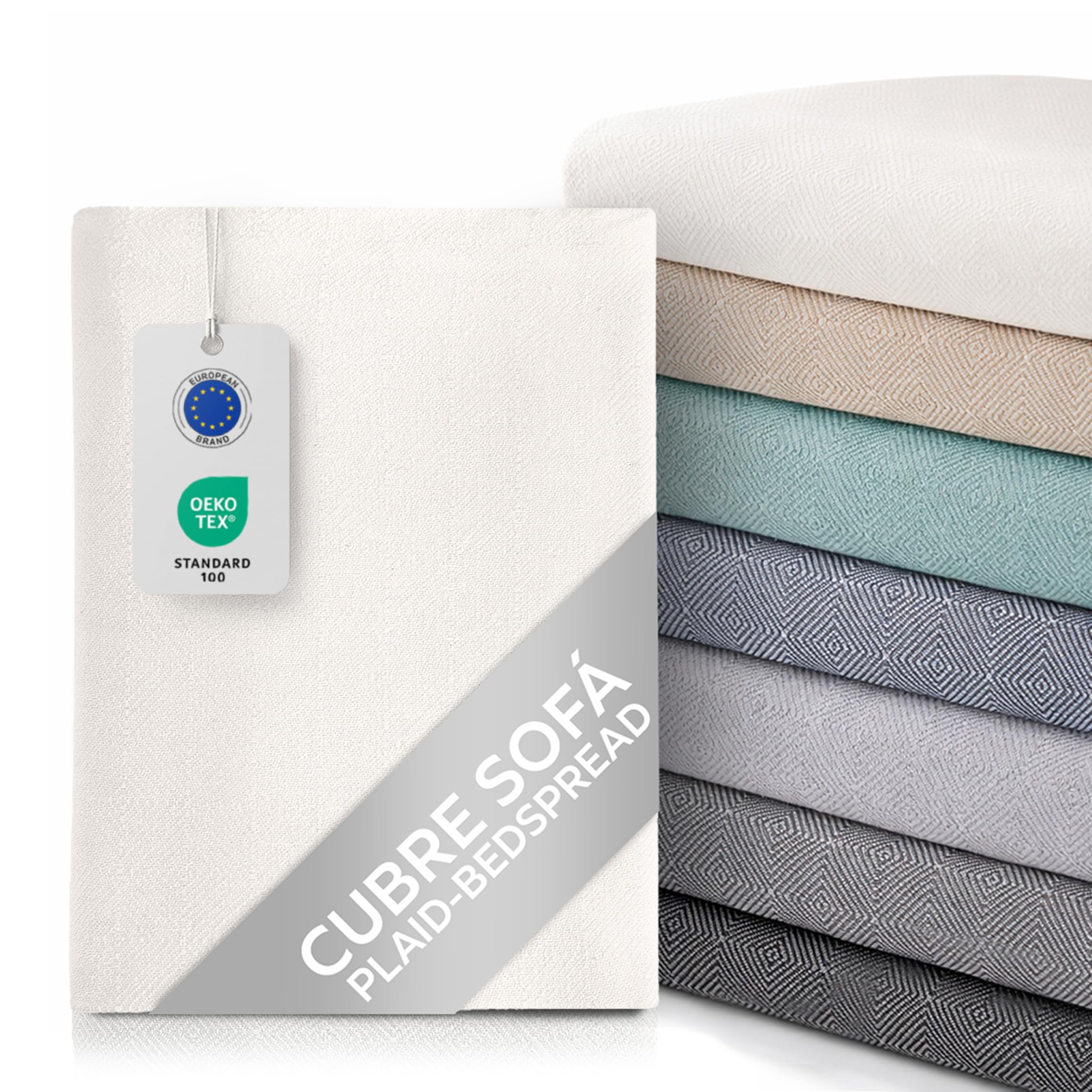 textil-home Throw Blanket Protector sofa DANTE Bed Cover - 130x180 cm - for 1 seater sofa cover, Sofa Cover Protector. Crudo — image 1