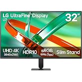 LG 32U701B-B 32-inch Ultrafine 4K UHD 60Hz HDR10 HDMI DP Computer Monitor | (3840 x 2160), sRGB 99% (Typ.), LG Switch, Reader Mode, Flicker Safe, HDMI, DisplayPort, Tilt Stand