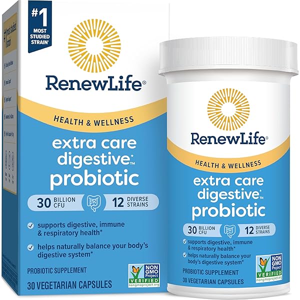RENEW LIFE EXTRA CARE PROBIOTIC CAPSULES, DAILY SUPPLEMENT...