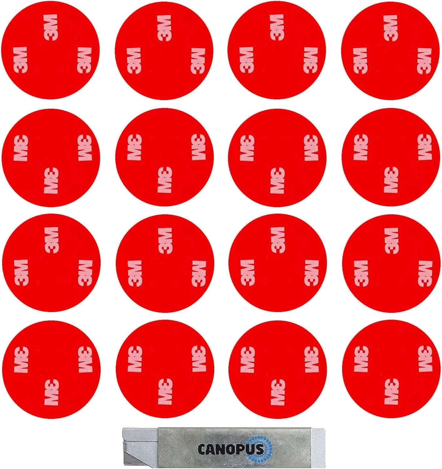 CANOPUS Double Sided Pads Heavy Duty Waterproof 16 PCs (25.4mm -Dia) Adhesive Pads for Car Home Decor, Gray, 25.4mm - Dia