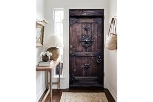 FLFK Door Mural Decal - Door Sticker Peel and Stick, Removable Self-Adhesive Wooden Door Wallpaper for Home Decor, 36"W x 80"