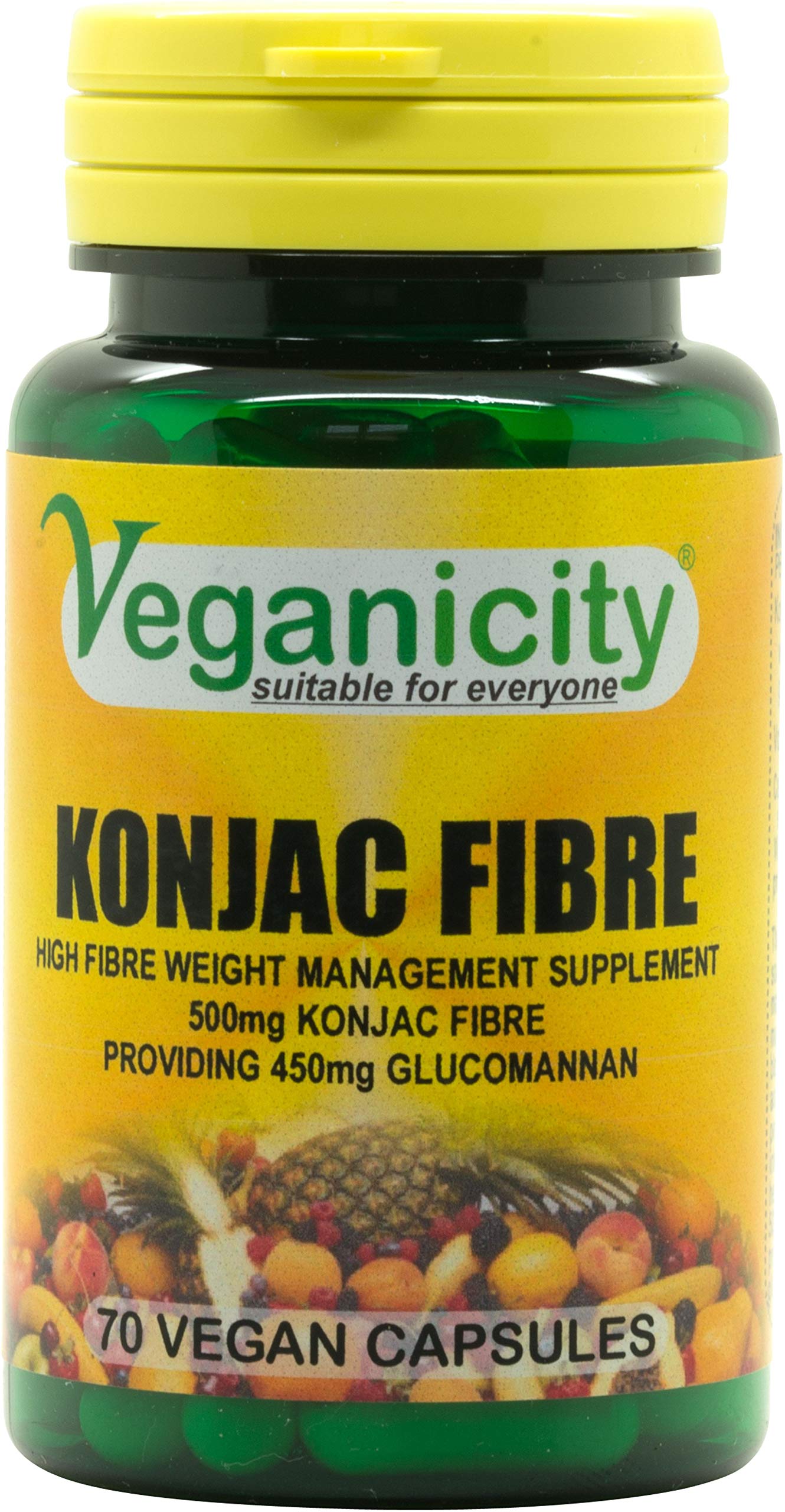 Veganicity Konjac Fibre : Weight Management Supplement : 70 Capsules