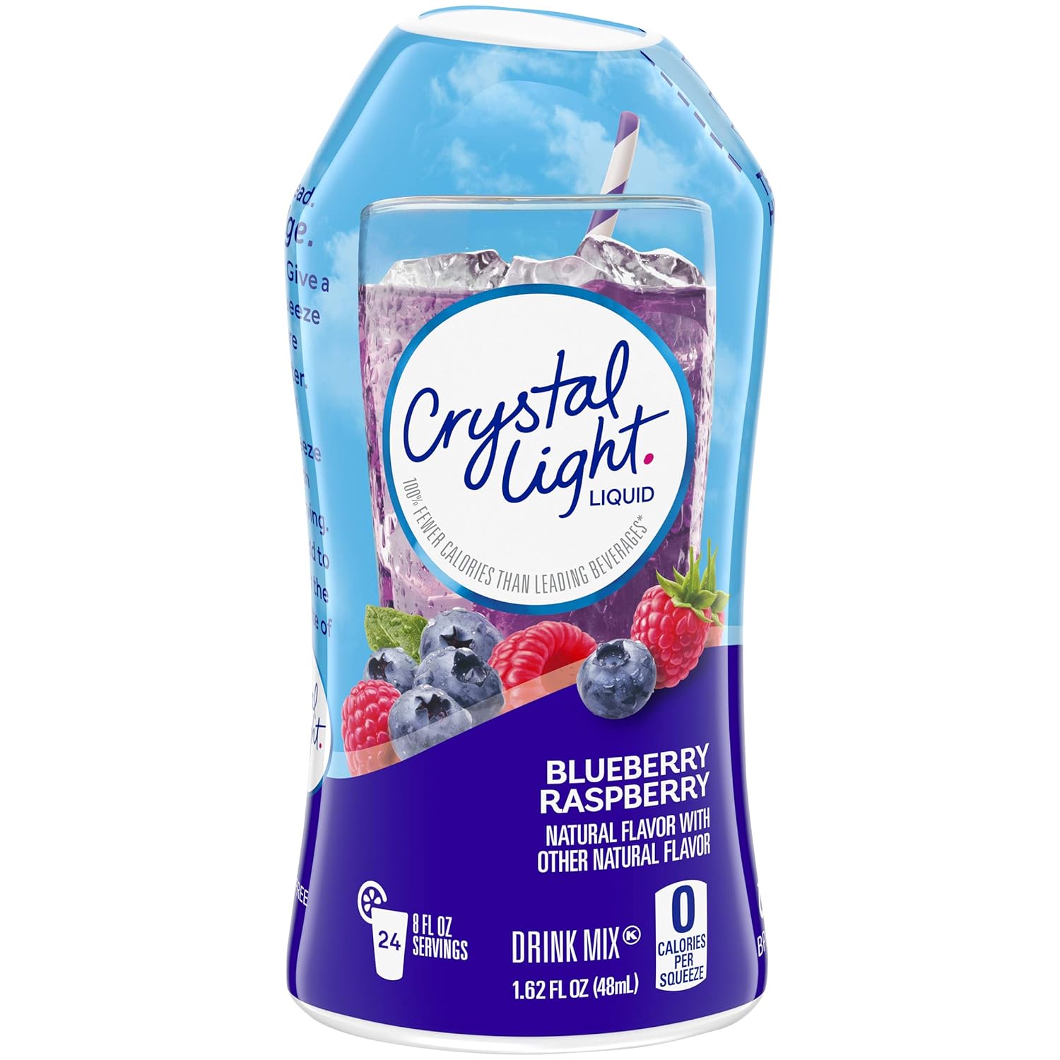 Crystal Light Liquid Blueberry Raspberry Drink Mix (1.62 fl oz Bottles, Pack of 12)