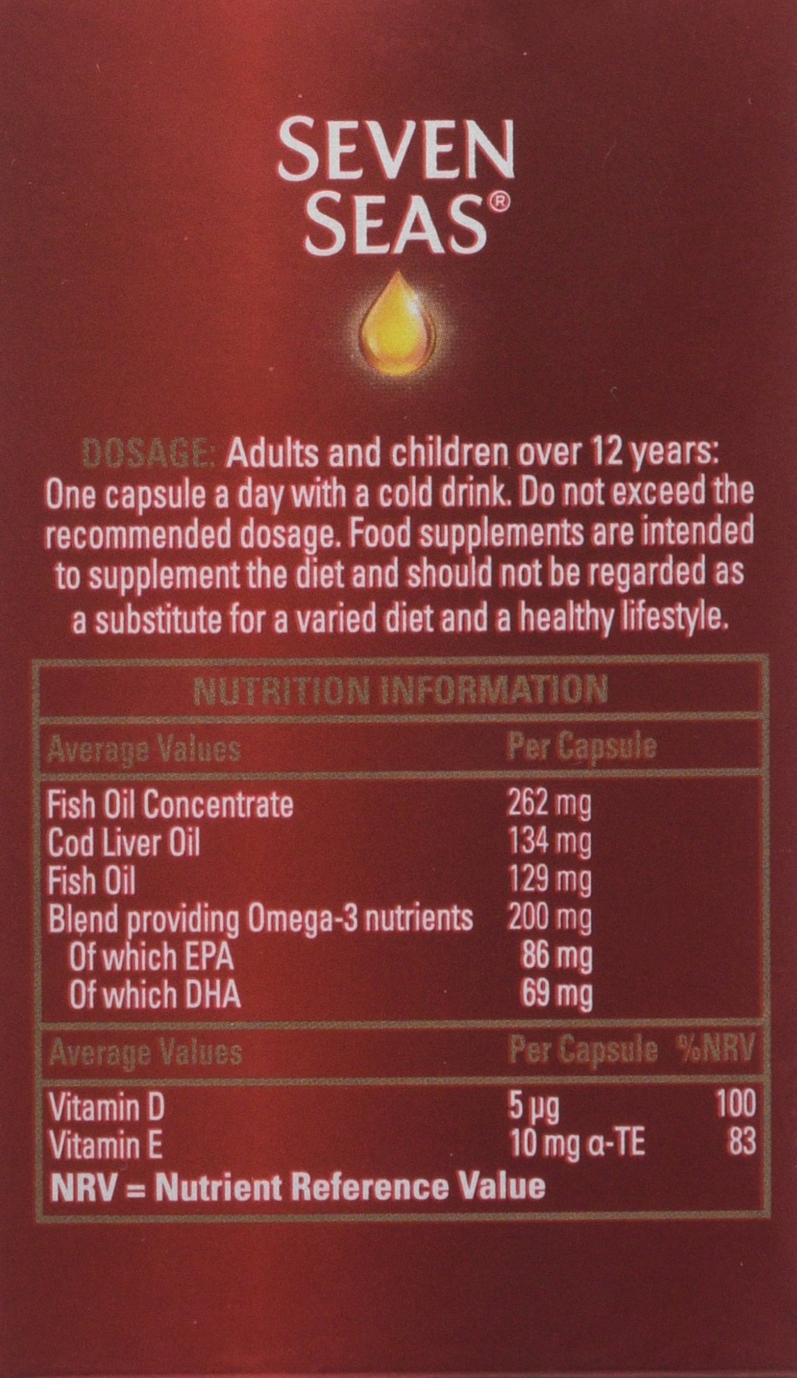 Seven Seas Cod Liver Oil High Strength Capsules, 60Count Buy Online
