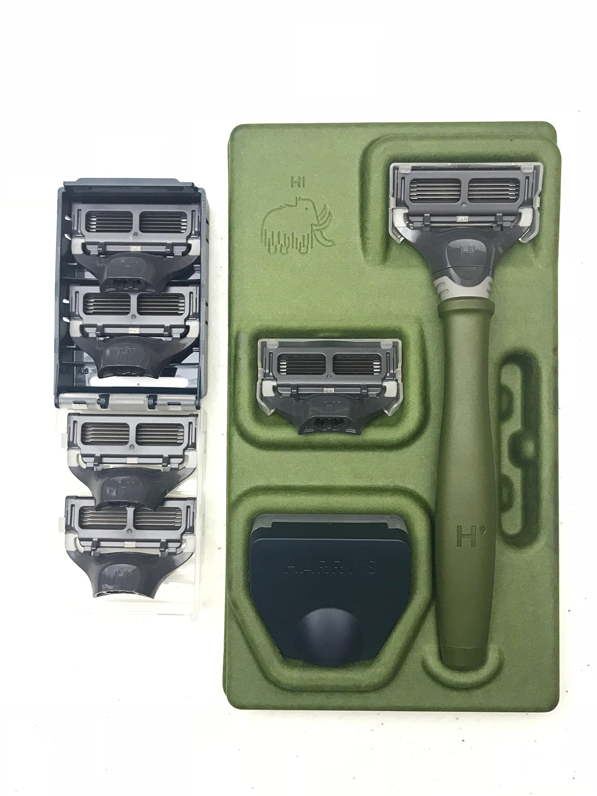 Amazon.com : Harrys Mens Razor Set with 6 Razor Blades (Navy Blue) : Beauty