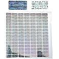dose not apply 580 Pcs 0.787x0.39 in High Security Tamper Evident Seal Warranty Void Original Genuine Authentic Hologram Label/Stickers/Unique Sequential Serial Numbering Tamper Proof Sticker, Silver