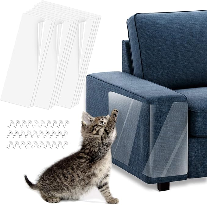 VavoPaw Katze Kratzschutzfolie, 10 Stück Transparent Sofa Kratzschutz