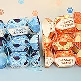 LOLStar Blue Dog Party Candy Bags, 12pcs Blue and Orange Snacks Bags for Party Supplies Party Favors, Goodie Gift Boxes, Treat Bags for Kids Boys Girls Family Dog Paw Theme Birthday Party Decorations