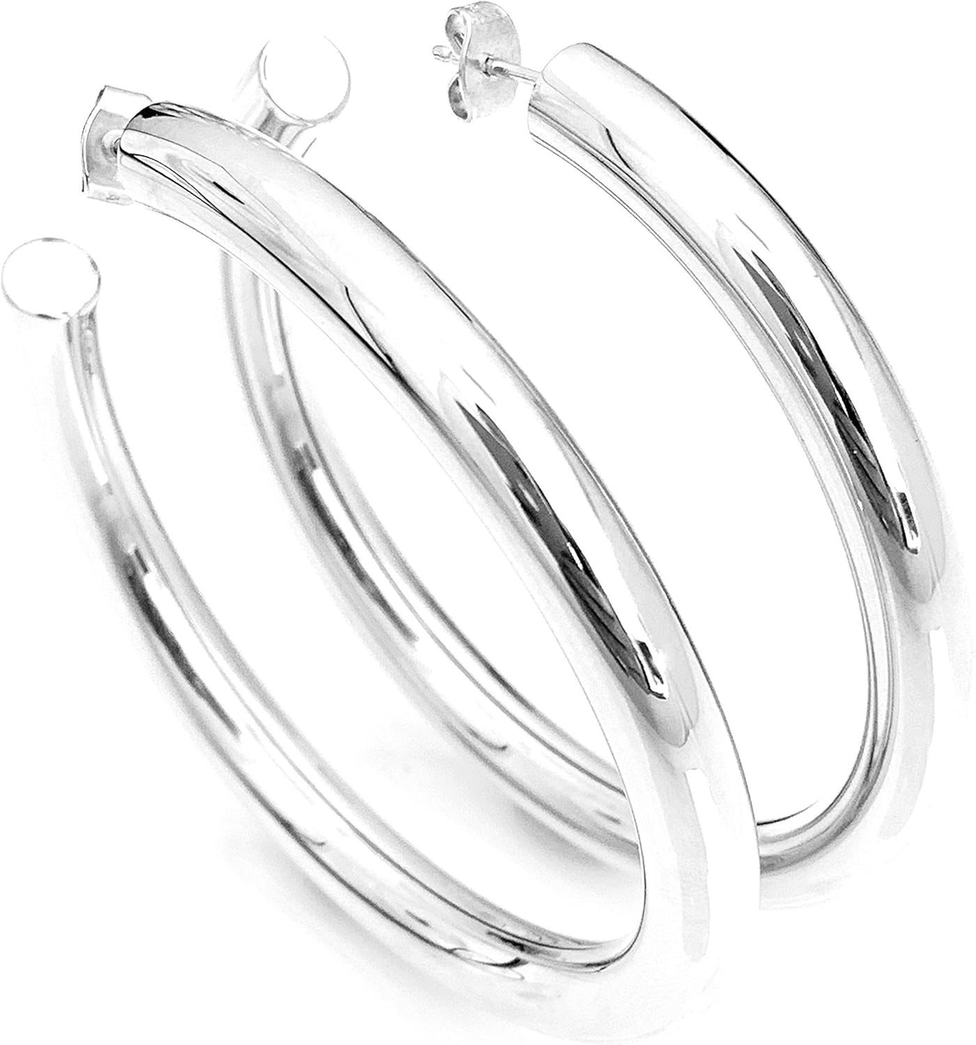 Orecchini A Cerchio In Argento Sterling S925 - Diametro 12 Mm, Unisex, Design Minimalista - Foto 4