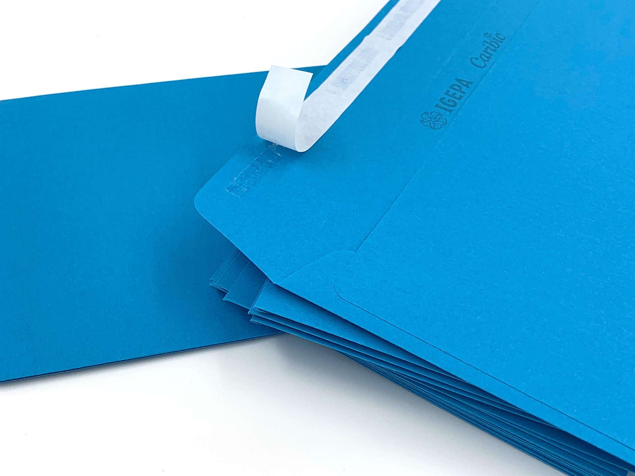 Caribic - Envelopes, Peel and Seal, 220 mm x 110 mm, Blue, Azure Blue, Royal Blue, 100 pc.