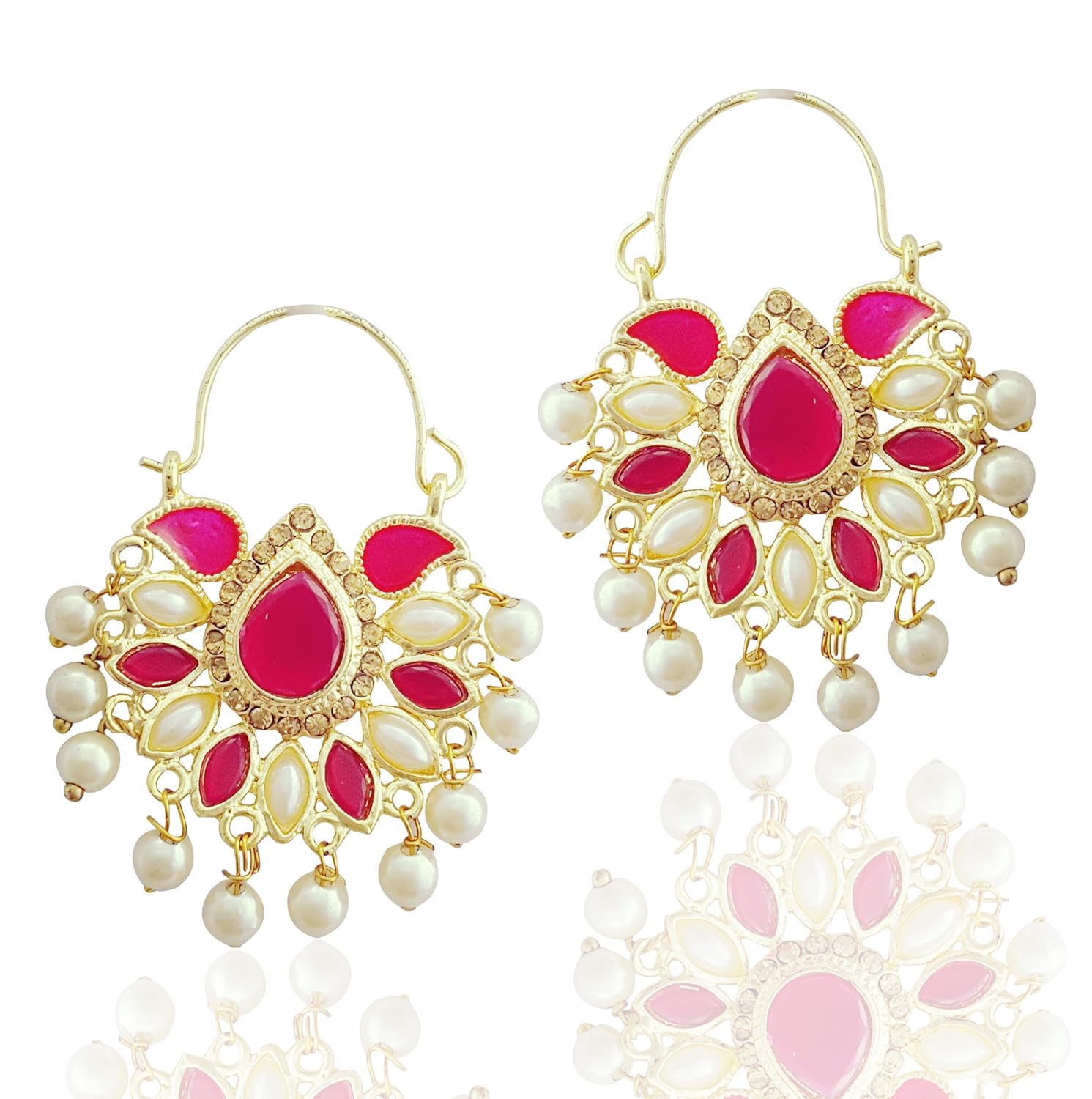 moonstruck chandbali hoop earring for women wedding stylish party wear &hellip;