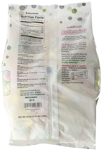 HOSPITALITY PASTEL BUTTERMINTS LARGE 2.75 LB. BAG, MADE IN AMERICA