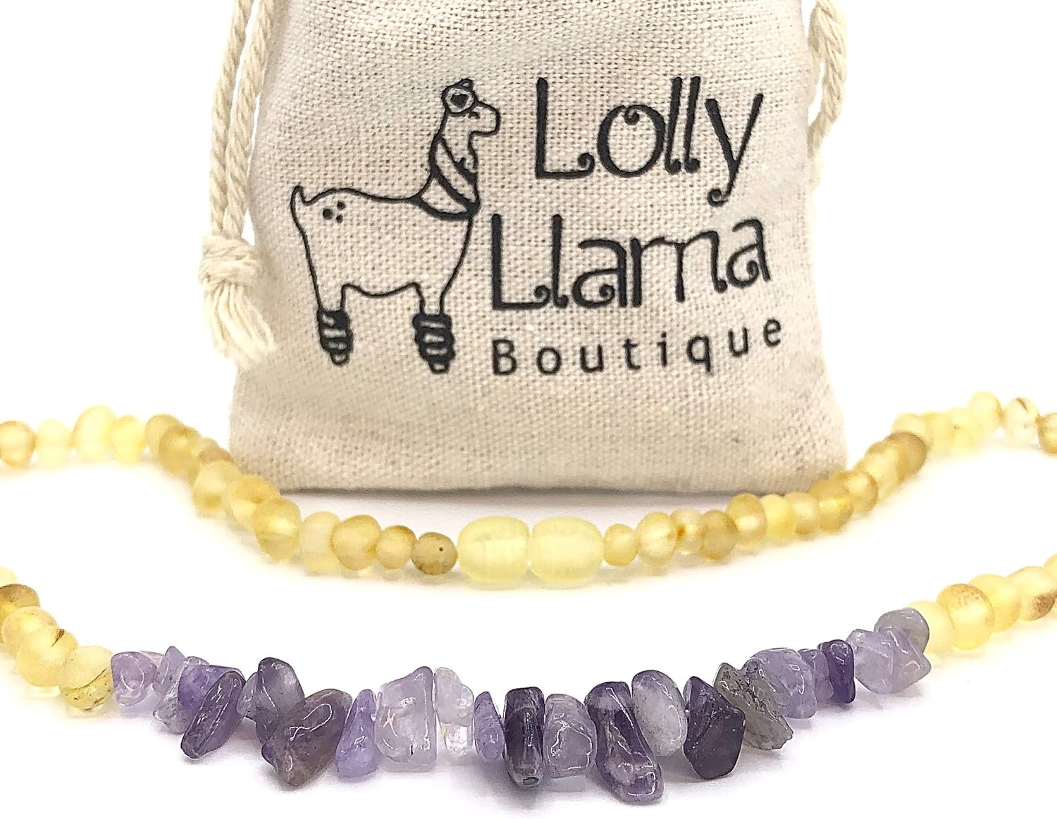 lolly llama amber necklace