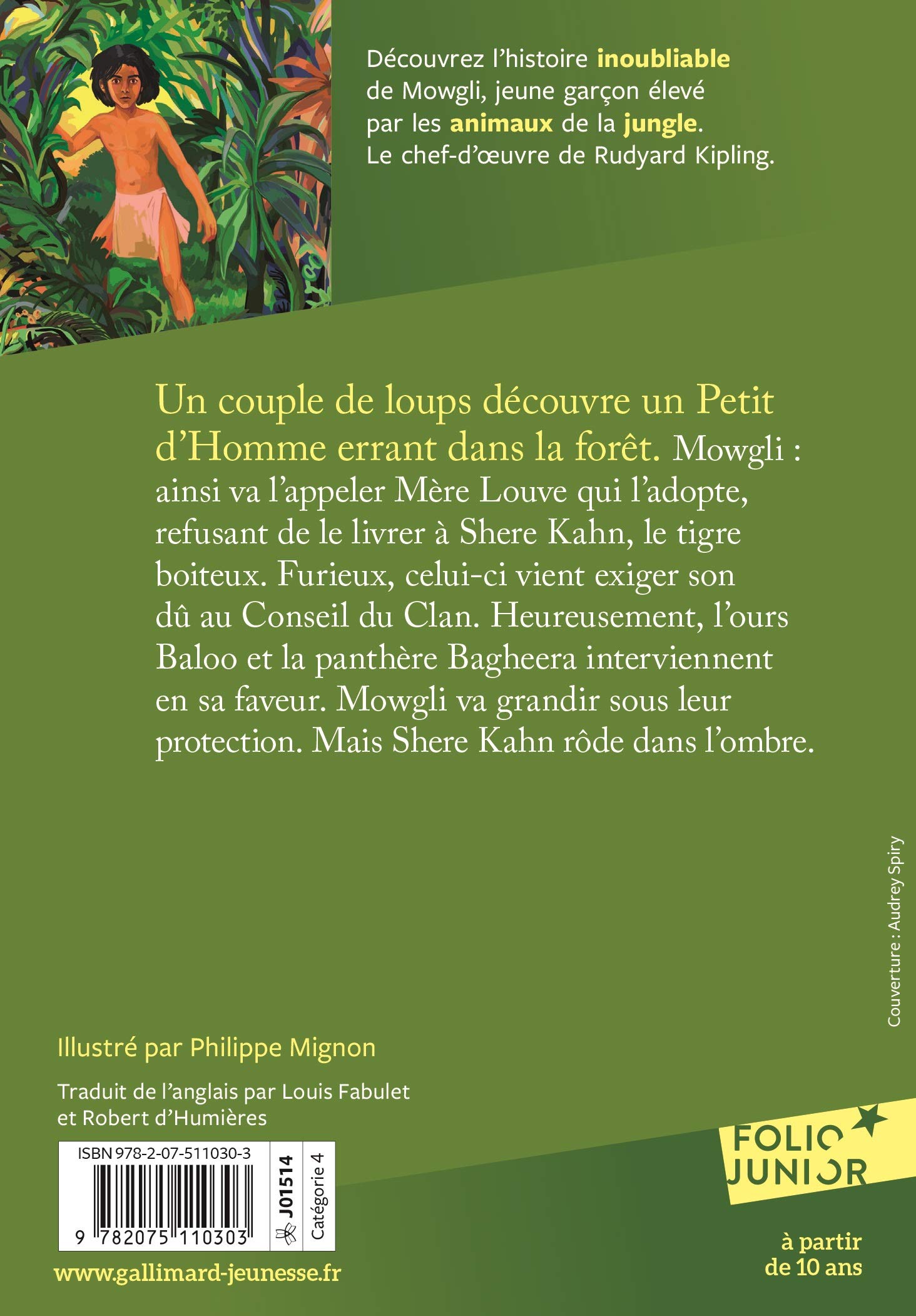 Amazon Fr Le Livre De La Jungle Folio Junior A Partir De 10 Ans Kipling Rudyard Mignon Philippe Humieres Robert D Fabulet Louis Livres