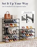 Kitsure Premium Non-Woven Shoe Rack 63 x 30 x 39 cm Black view 7