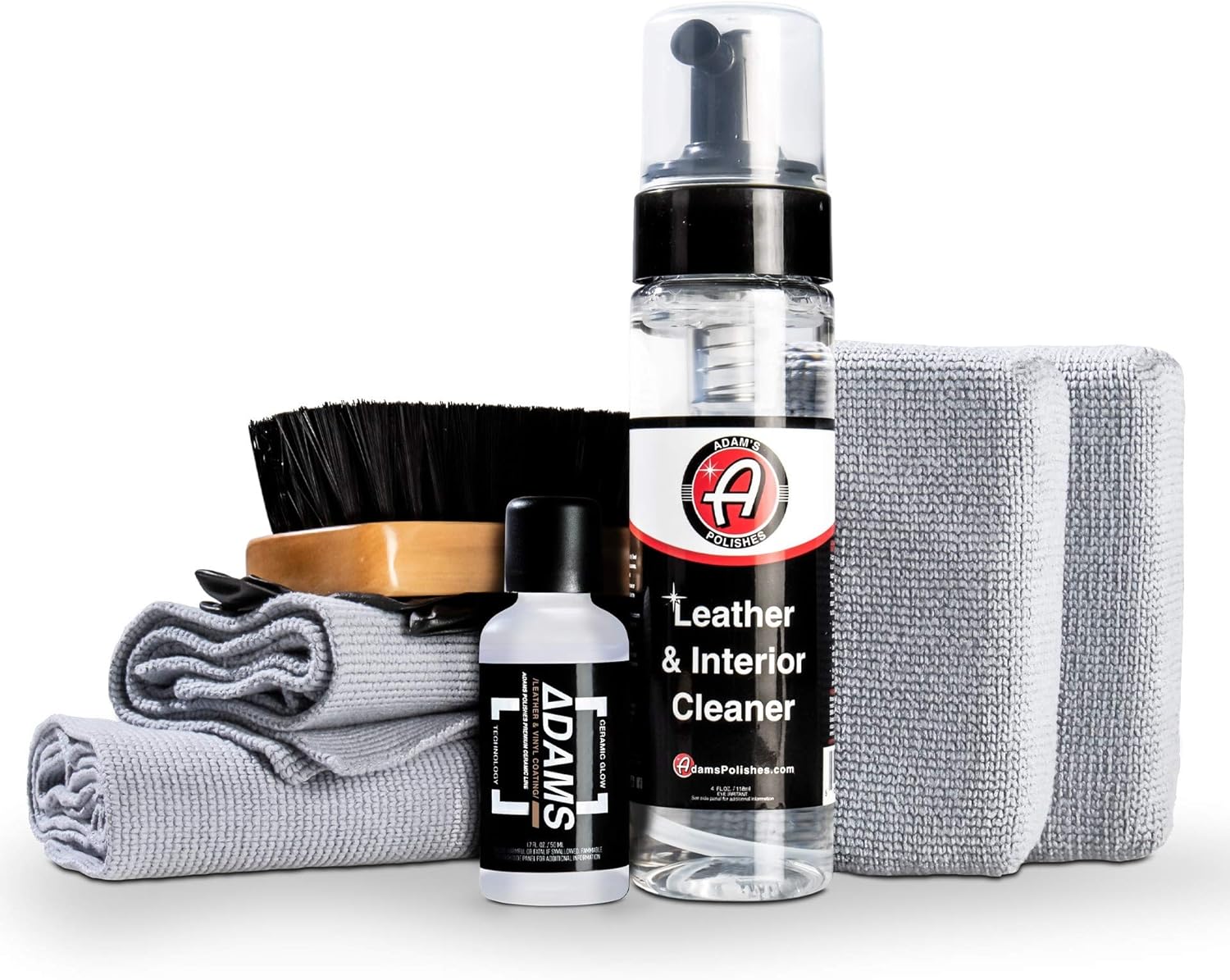 Adam's UV Leather & Vinyl Interior Ceramic Coating - Ceramic Nano Glass Coating for Hard Interior Surfaces | Ultimate Protection for Your Leather, Vinyl, Plastics, Dashboard, More (UV Complete Kit)