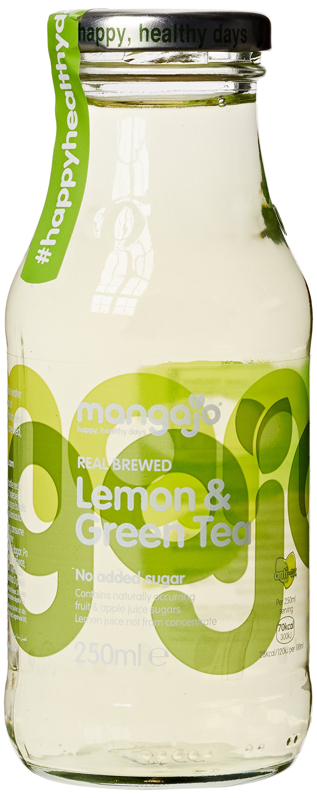 Mangajo Lemon and Green Tea Drink 250 ml (Pack of 12)