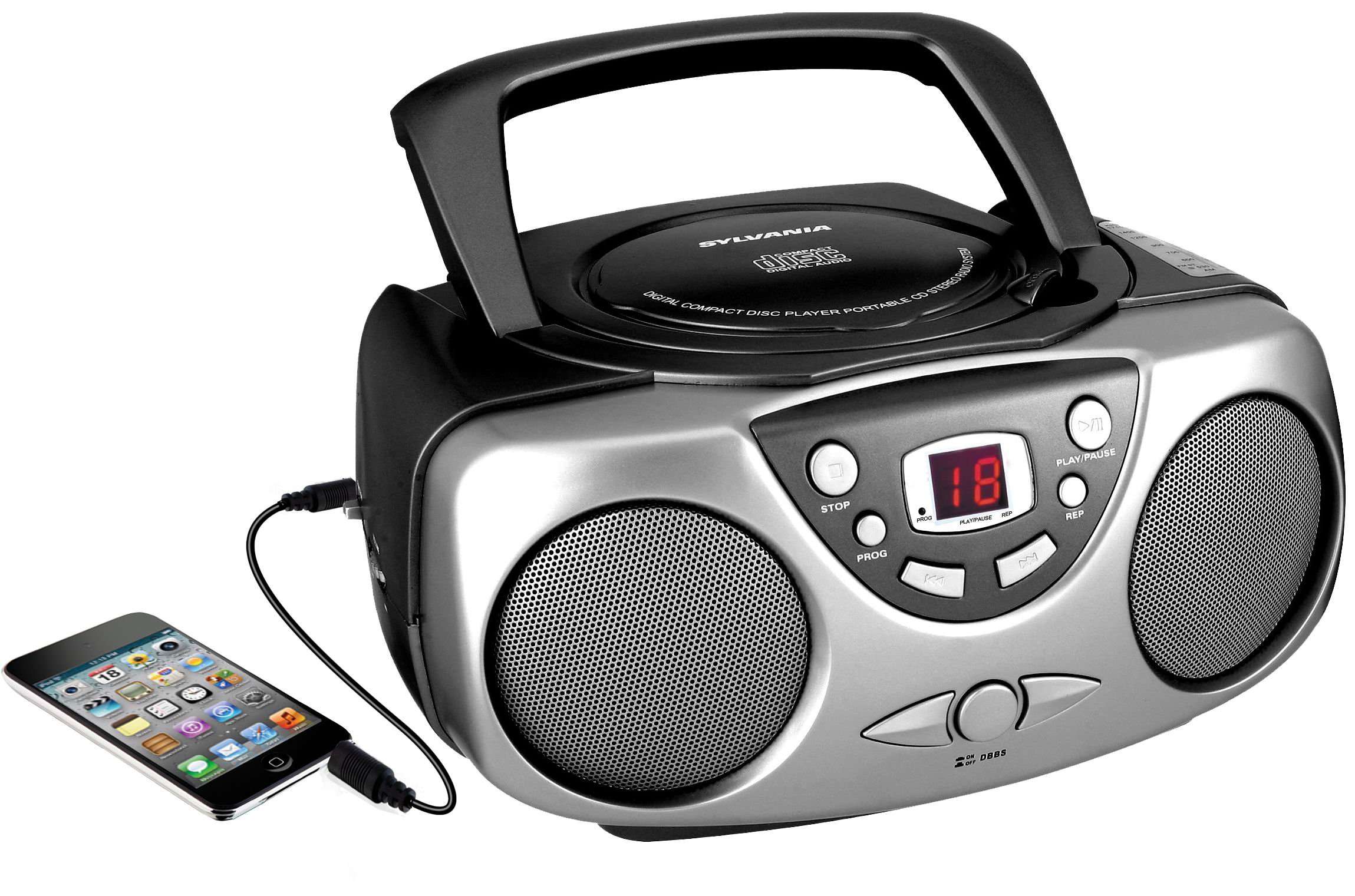 Sylvania Srcd243M-Black Portable Cd Radio Black 9 81KMcyKhN9L