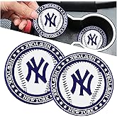 Magaradula 2 Pack Car Cup Coasters for Yankees Car Accessories Can Protect Car Cup Holder of Car Interior Silicone Coaster (for YJ-BD-BQ2)