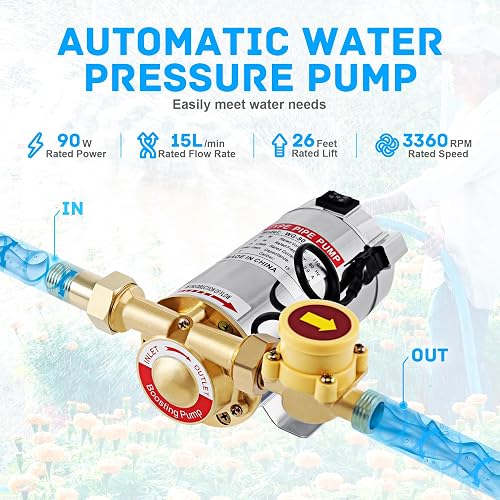 Pompe De Booster De Pression D'eau 100W 24V 25L IP56 Sense De Détection Intelligente Douche Automatique 100240v 95429588