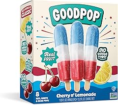 GoodPop - Organic Cherry N' Lemonade Assorted Freezer Pops - 100% Fruit Juice, No Artifical Dyes or Flavors, No Added Sugar, 