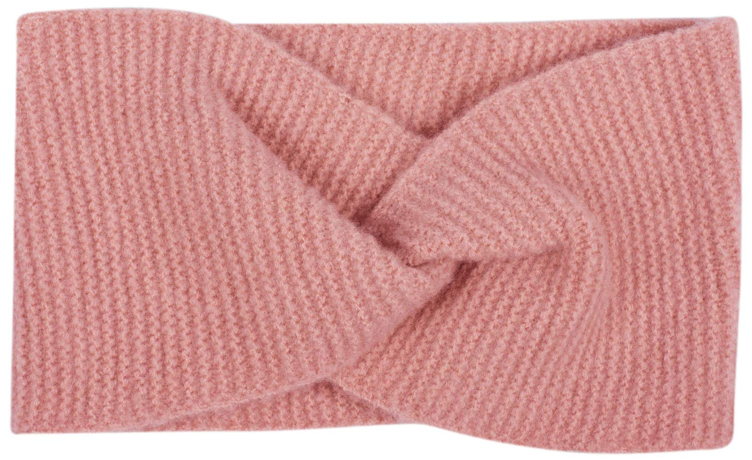 styleBREAKER Ladies fine knit headband with twist knot, warm winter hairband, headband 04026047, color:Old Rose — image 1