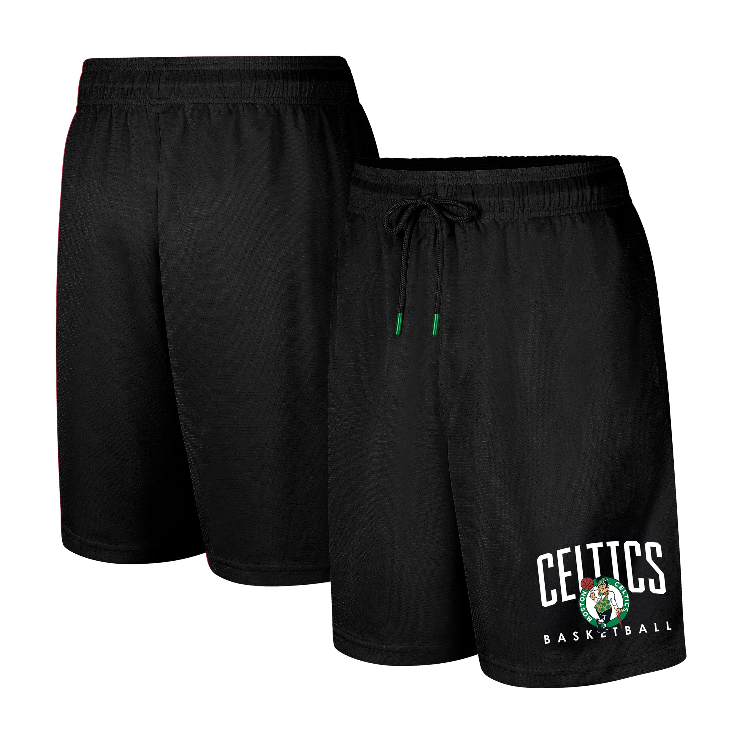Ultra Game NBA Official Men’s Teamster Basketball Shorts, Boston Celtics, Black, Medium Image
