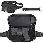 NOOLA Tactical Fanny Pack, Waist Pack for Men Women, Large Crossbody Bag for EDC Gear, Hiking Fanny Belt Bag for Hunting, Outdoor, Cycling, Black