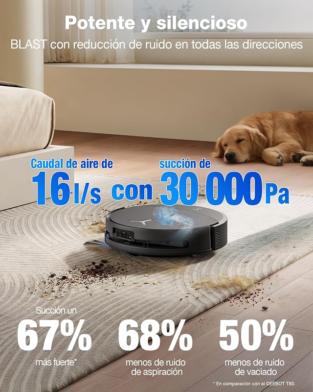 DEEBOT T90 Pro Omni Robot Aspirador e esfregão, 30000 Pa