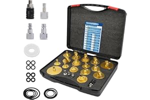 ourantools Brake Fluid Bleeder Adapter Kit 17PCS Master Cylinder Bleeder Tool Kit for Most Vehicles Brake Fluid Bleeding or R