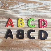 Lettres Magnétiques En Bois Dal Negro - 77 Pièces Colorées Pour Apprendre L'alphabet En S'amusant - 5