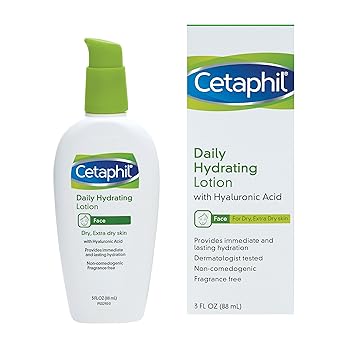 Cetaphil Daily Hydrating Lotion with Hyaluronic Acid, Basic , 3.0 Fluid Ounce